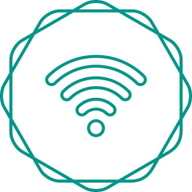 Wi fi ikonu. Kablosuz ağ vektör simgesini özetle 