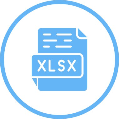 xlsx dosya biçimi vektör illüstrasyonu
