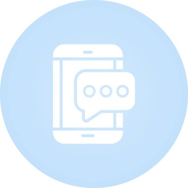 Sohbet ileti simgesi düz ana hatlar biçiminde