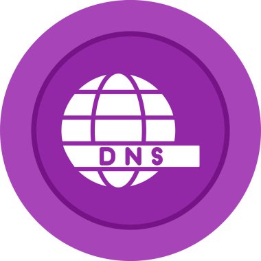 DNS Sunucu Web simgesi vektör çizimi