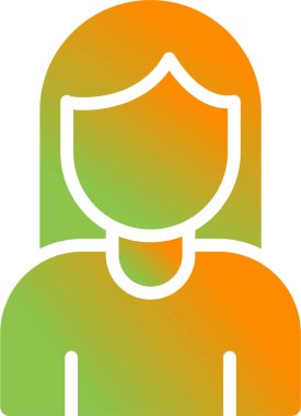 kadın simgesi, vektör illüstrasyonu