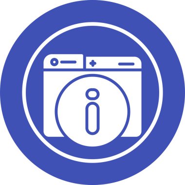 çamaşır makinesi simgesi beyaz arkaplanda izole edilmiş modayı daire biçiminde