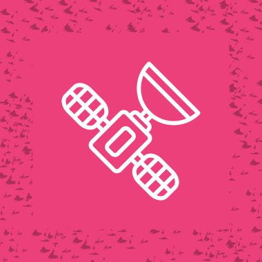 Kırmızı arkaplanda beyaz çizgi bisiklet tekeri simgesi izole edildi. Bisiklet yarışı. Spor. Spor malzemeleri. vektör.