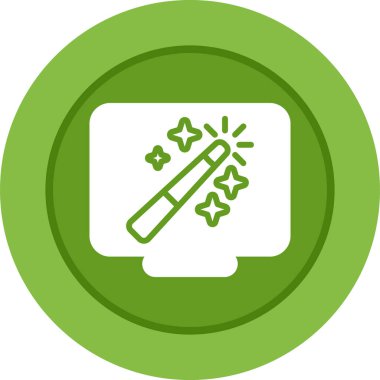 Masaüstü Bilgisayar Web simgesi vektör çizimi