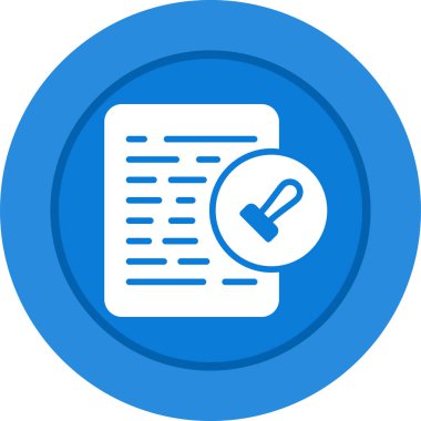 Belge İzinleri Web simgesi vektör illüstrasyonu 