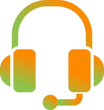 kulaklık web simgesi, vektör çizim