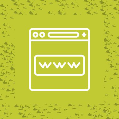 www web sitesi vektör simgesi