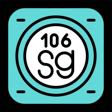 Kimyasal Element Web simgesi vektör çizimi