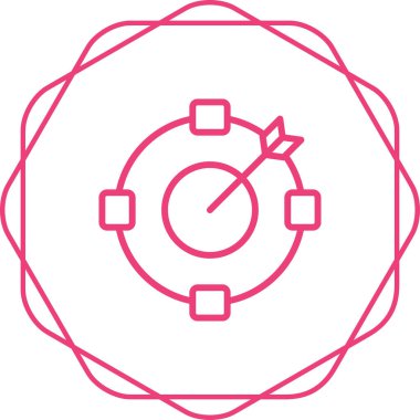 Pusula. Web simgesi basit tasarım