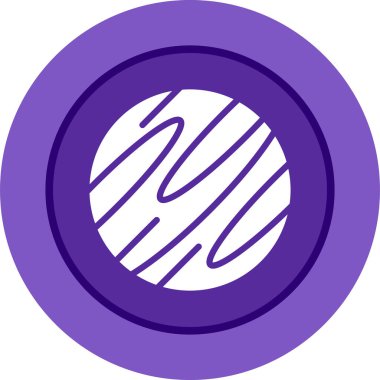 Satürn gezegeni. Ağ simgesi. vektör illüstrasyonu 