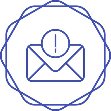 Hata e- posta simgesi, vektör illüstrasyonu 