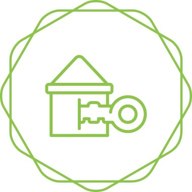 house vektör simgesi modern ince çizgi çizimi