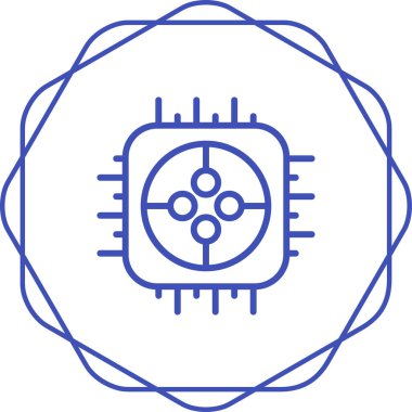 Bir İHA 'nın mavi simgesinin vektör çizimi