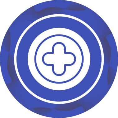 Mavi bir simgenin vektör illüstrasyonu