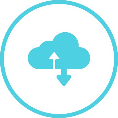 Bulut. Web simgesi basit illüstrasyon