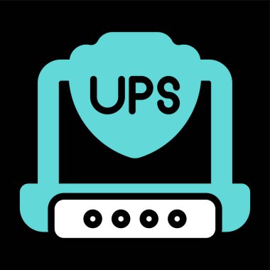 UPS web simgesi vektör illüstrasyonu 