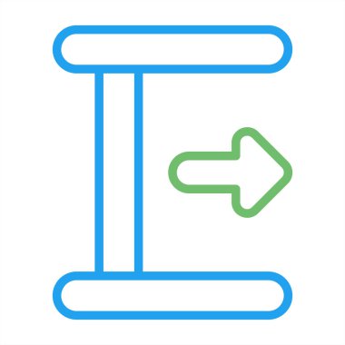 ok vektörü ince çizgi simgesi