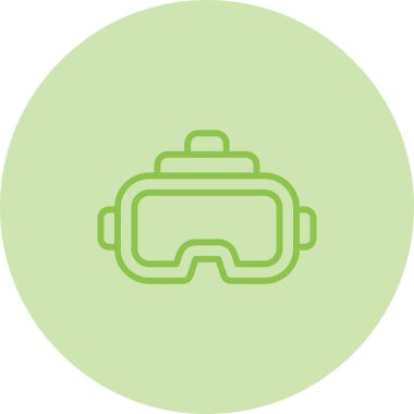 Sanal Gerçeklik Kulaklığı web simgesi, vektör illüstrasyonu 