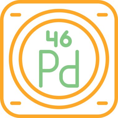 Kimyasal metal işareti ağ basit illüstrasyon