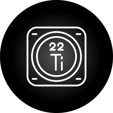 Titanyum kimyasal element simgesi, basit satır biçimi
