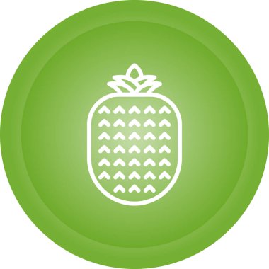 ananas simgesi web basit illüstrasyon