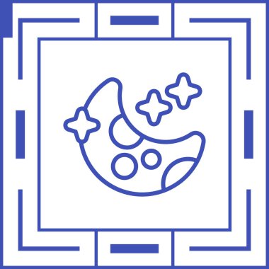 Ay ağ simgesinin vektör illüstrasyonu