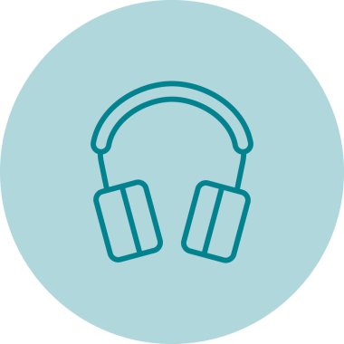 kulaklık web simgesi, vektör çizim