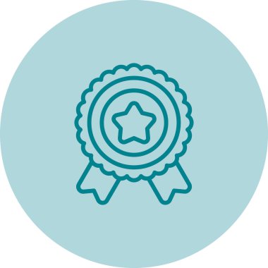 Madalya web simgesi vektör illüstrasyonu 