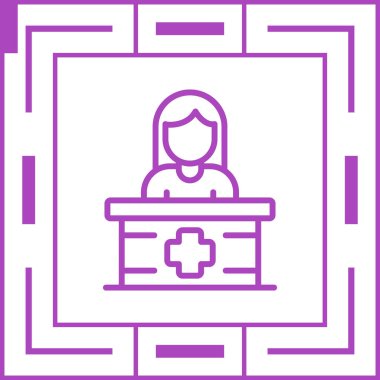 Doktor. Web simgesi basit illüstrasyon