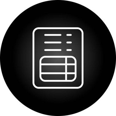 Dosya Faturası Web simgesi vektör illüstrasyonu