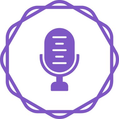 microphone icon web simple illustration