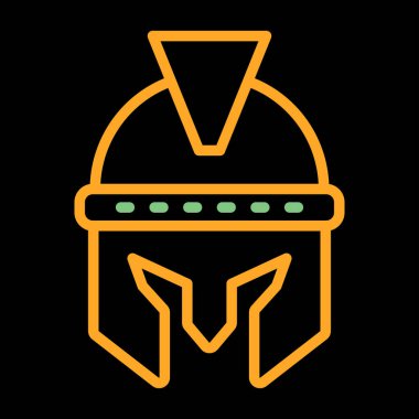 Kask ikonu. Web için kask vektör simgelerinin özet çizimi