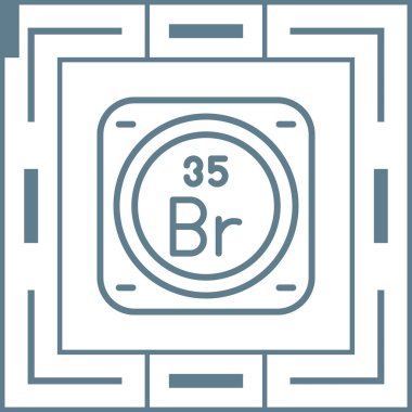 Kimyasal Element Web simgesi vektör çizimi