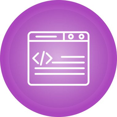 Tarayıcı simgesi. Beyaz arkaplanda izole edilmiş web tasarımı için tarayıcı vektör simgesinin basit çizimi