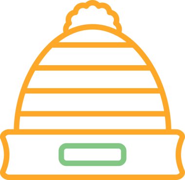 Bir şapkanın basit vektör illüstrasyon simgesi