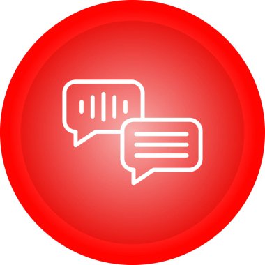 konuşma kabarcığı kırmızı daire düğmesi