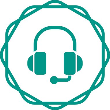 kulaklık web simgesi, vektör çizim