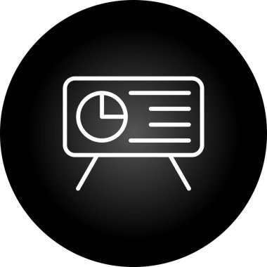 sunum simgesi, vektör illüstrasyonu 