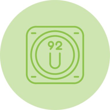 Kimyasal Element Web simgesi vektör çizimi