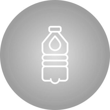 Water bottle web icon, vector illustration 