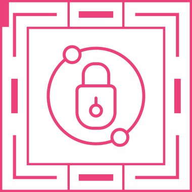 lock icon, vector illustration simple design
