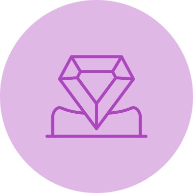 Elmas. Web simgesi basit illüstrasyon