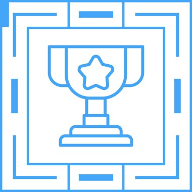 Kupa ödülü. Web simgesi çizimi tasarımı