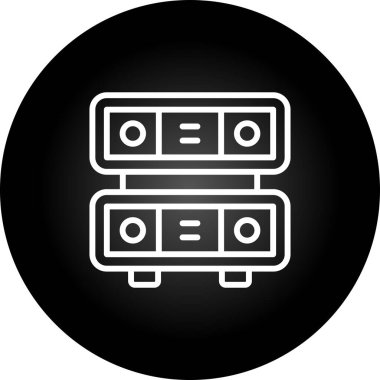 sunucu web simgesi vektör illüstrasyonu