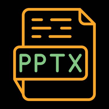 pptx dosya biçimi vektör illüstrasyonu