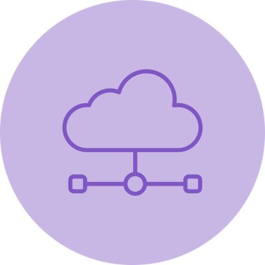 Bulut. Web simgesi basit illüstrasyon