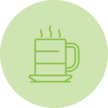 Sıcak çay. Web simgesi basit illüstrasyon