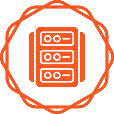 Sunucu. Web simgesi basit illüstrasyon