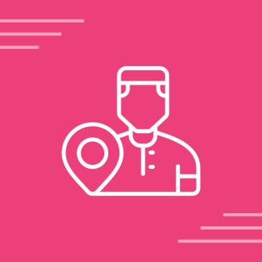 Renk arkaplanı üzerinde renk çizgisi ikonu izole edildi. Tıbbi sembol. vektör illüstrasyonu