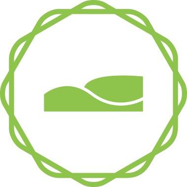 güzel ve yeşil çizgi vektör simgesi